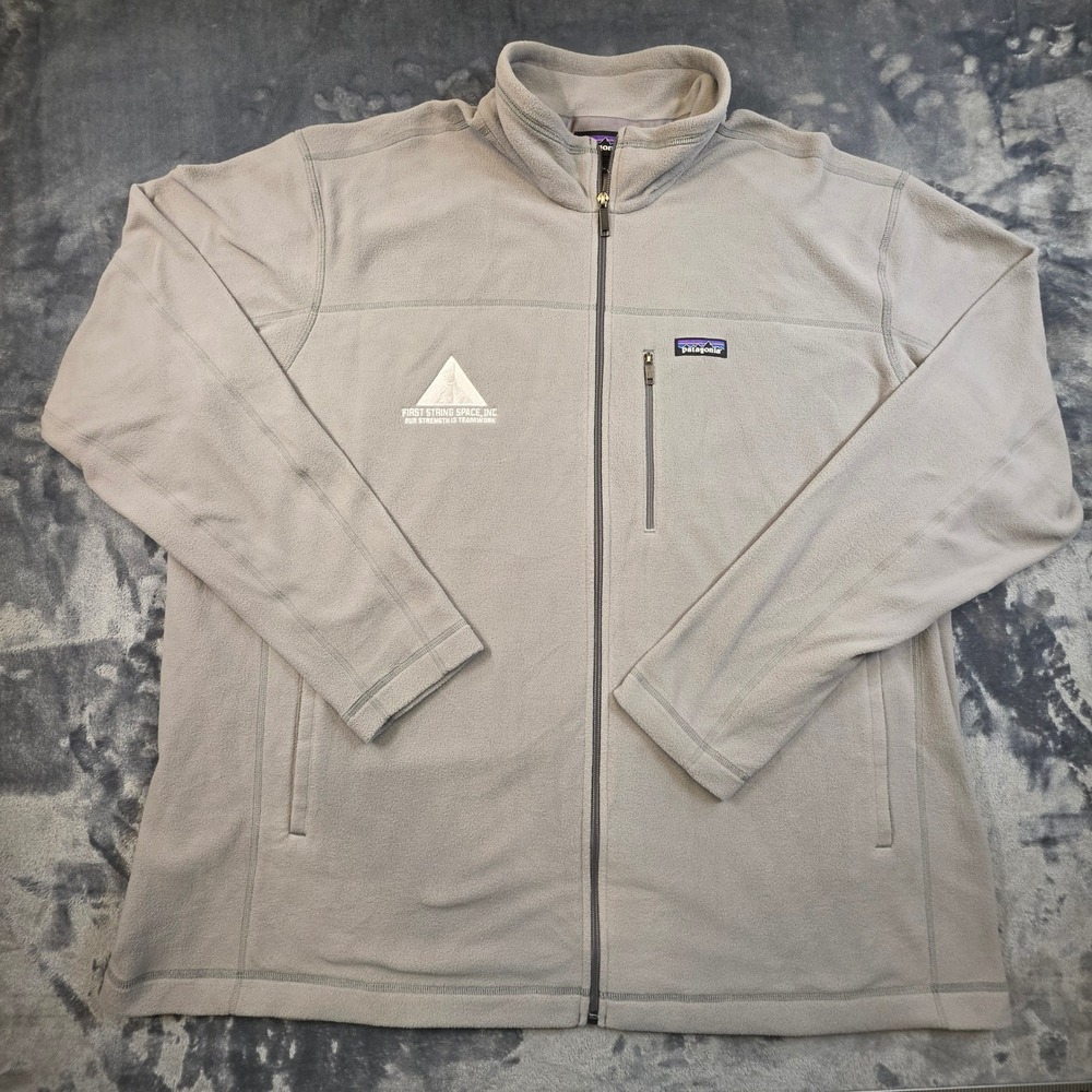 Patagonia Mens Grey Better Sweater Full Zip Fleece Jacket 3XL Corporate Logo
